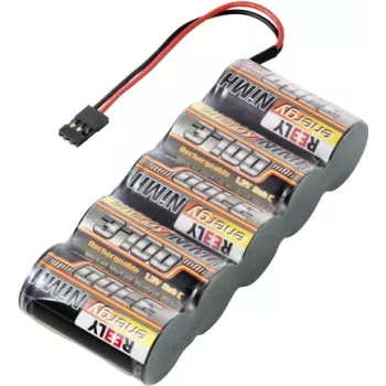 Reely Bateria NiMH RC 6 V 3700 mAh 5 células Sub-C Side-by-Side ficha JR RE-7856835