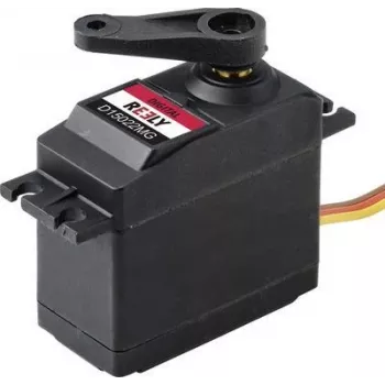 Reely D15022MG Servo digital com engrenagem metálica, ficha JR, 15 kg/cm a 6 V RE-7165944
