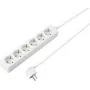 Sygonix SY-4891000 Régua de tomadas 6 tomadas Schuko branca cabo 1,5 m com interruptor e proteção para crianças