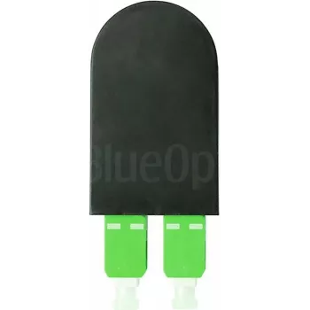 BLUELAN BlueOptics Adaptador loopback de fibra ótica OM5 50/125µm multimodo SC/UPC duplex verde-limão ferrule de cerâmica -40°C a +85°C (BOLBSCOM5)