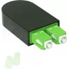 BLUELAN BlueOptics Adaptador loopback de fibra ótica OM5 50/125µm multimodo SC/UPC duplex verde-limão ferrule de cerâmica -40°C a +85°C (BOLBSCOM5)