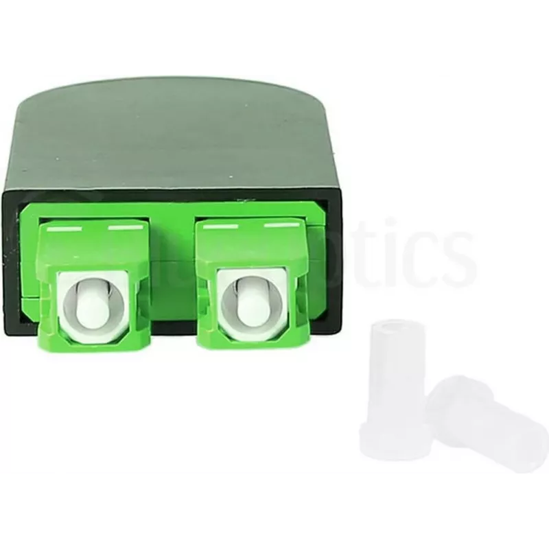 BLUELAN BlueOptics Adaptador loopback de fibra ótica OM5 50/125µm multimodo SC/UPC duplex verde-limão ferrule de cerâmica -40°C a +85°C (BOLBSCOM5)