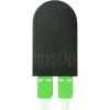 BLUELAN BlueOptics Adaptador loopback de fibra ótica OM5 50/125µm multimodo SC/UPC duplex verde-limão ferrule de cerâmica -40°C a +85°C (BOLBSCOM5)