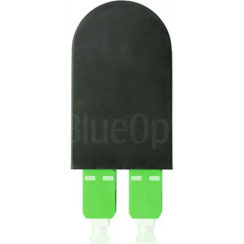 BLUELAN BlueOptics Adaptador loopback de fibra ótica OM5 50/125µm multimodo SC/UPC duplex verde-limão ferrule de cerâmica -40°C a +85°C (BOLBSCOM5)