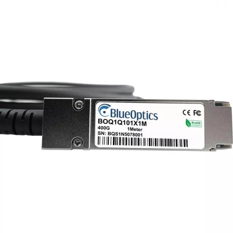BlueLAN Cabo Direct Attach QSFP112 passivo, 400GBASE Ethernet, Infiniband, 1 metro (BOQ1Q101X1M-BL)