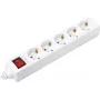 Sygonix BT-2372211 Régua de tomadas quíntupla com interruptor, branca, cabo de 1,5 m