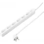 Sygonix SY-5775150 régua de tomadas 6 tomadas com ficha europeia, branco, cabo de 1,5m