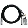 BlueLAN X4DACBL2-BL Cabo breakout Direct Attach passivo 40GBASE-CR4 QSFP para 4x10GBASE-CR SFP+ compatível com Intel, 2 m, AWG30