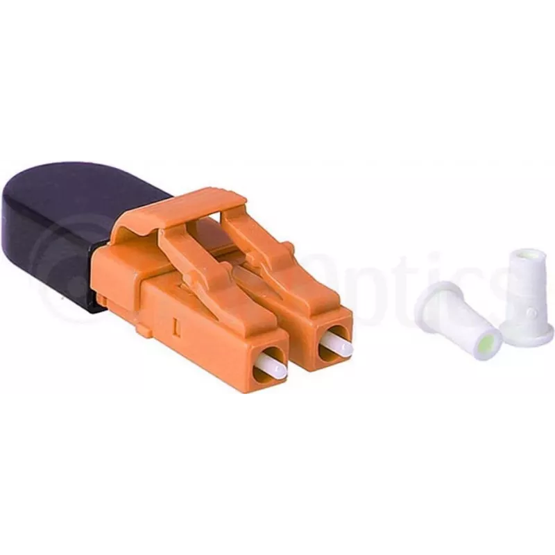 BLUELAN BlueOptics Adaptador loopback de fibra ótica OM2 LC/UPC duplex com ferrula de cerâmica -40°C a +85°C (BOLBLCOM2)