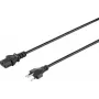Sygonix SY-5042720 Cabo de alimentação IEC C13, ficha Schuko angular CEE 7/7 para conector fêmea IEC C13, 2 m, preto
