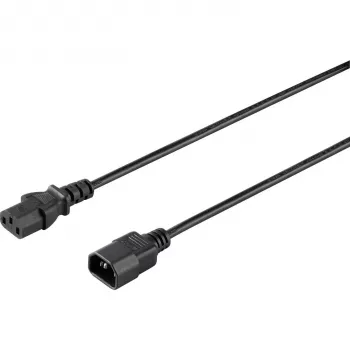 Sygonix SY-5042726 Cabo de alimentação IEC C14 para C13 0,5 m preto
