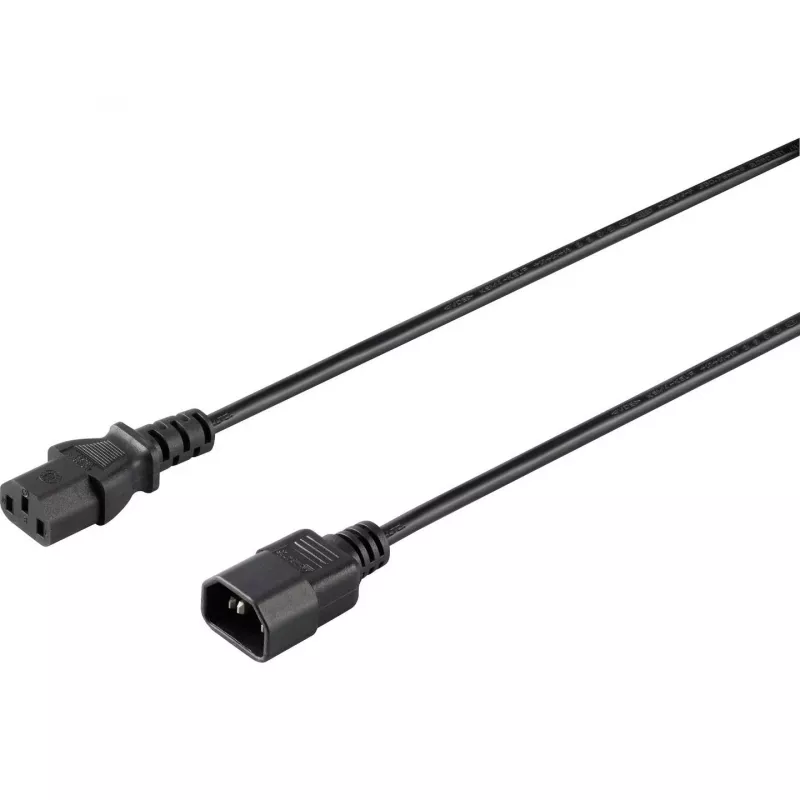 Sygonix SY-5042726 Cabo de alimentação IEC C14 para C13 0,5 m preto