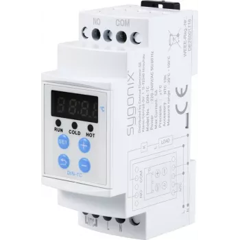 Sygonix SY-5984674 Termostato para calha DIN -20 a +100 °C para aquecimento e arrefecimento