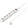 Sygonix SY-4891008 Régua de tomadas com interruptor, 3 tomadas, cabo de 1,5 m, branca