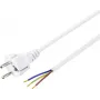 Sygonix SY-5043502 Cabo de alimentação CEE 7/7 para IEC C13 branco 1,5 m