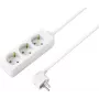 Sygonix SY-4890982 régua de tomadas 3 tomadas com interruptor, cabo de 1,5 m, branco