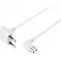 Cabo de alimentação Sygonix SY-5043434 CEE 7/16 para IEC C7 branco 1,5 m