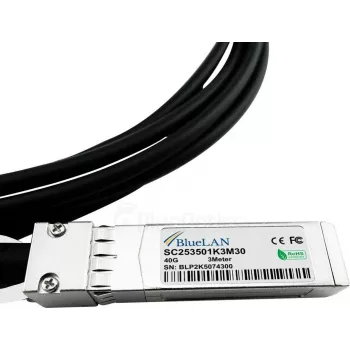 Cabo breakout Direct-Attach passivo BlueLAN 40G QSFP+ para 4x10G SFP+, 5 m, 26 AWG, compatível com NVIDIA L45593-D178-B50 L45593-D178-B50-BL