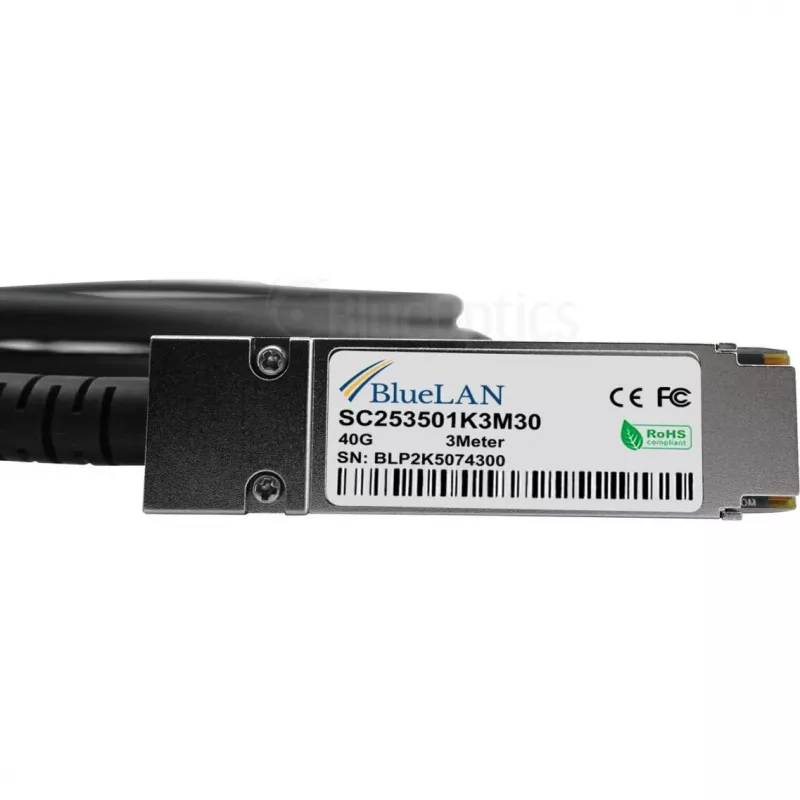 Cabo breakout Direct-Attach passivo BlueLAN 40G QSFP+ para 4x10G SFP+, 5 m, 26 AWG, compatível com NVIDIA L45593-D178-B50 L45593-D178-B50-BL