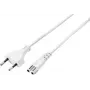 Cabo de alimentação Sygonix SY-5044218 branco 1,8 m Schuko para Schuko 16A