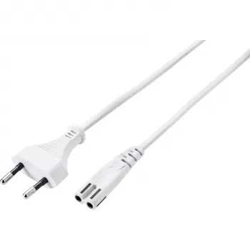 Cabo de alimentação Sygonix SY-5044218 branco 1,8 m Schuko para Schuko 16A