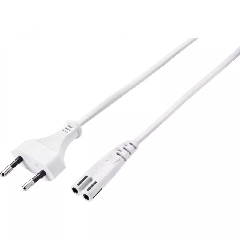 Cabo de alimentação Sygonix SY-5044218 branco 1,8 m Schuko para Schuko 16A