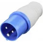 Ficha CEE para caravana Sygonix SY-5806886 16 A 3 polos 250 V AC IP44 azul