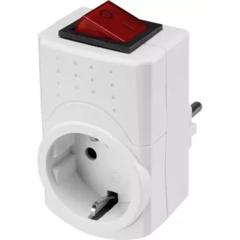 Ficha adaptadora Schuko comutável Sygonix SY-5045292 branca