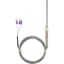 Sygonix M8 PT100 Sonda de temperatura de 3 fios, -50 a 300 °C, aço inoxidável, IP67, cabo de silicone de 2 m SY-6085070