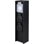 Sygonix SY-6121656 Tomada de jardim dupla com temporizador IP44 Preto com estaca