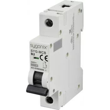 Sygonix SY-6437976 SYG-MCB 1P/B2/6KA Disjuntor unipolar 2 A 240 V/AC