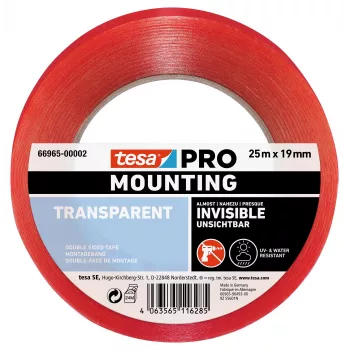 tesa Montagem PRO Fita de montagem transparente 25 m x 19 mm 66965-00002-00