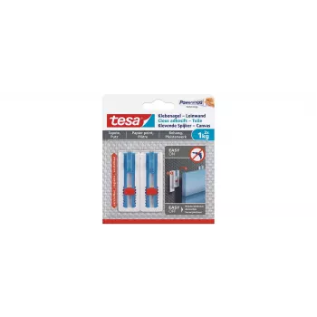 tesa 77778 Pregos adesivos para papel de parede e estuque, 1 kg por prego, Branco, 6 unidades