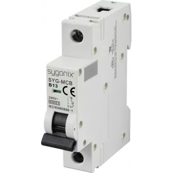 Sygonix SY-6440878 SYG-MCB 1P/B13/6KA Disjuntor unipolar 13 A 240 V AC