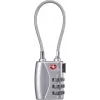 Sygonix SY-5044450 Cadeado de cabo com combinação de 3 dígitos 33 mm Prateado