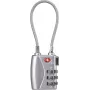 Sygonix SY-5044450 Cadeado de cabo com combinação de 3 dígitos 33 mm Prateado