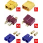 Reely RE-6699867 cabo adaptador em Y XT60 para T-Plug e EC3 dourado