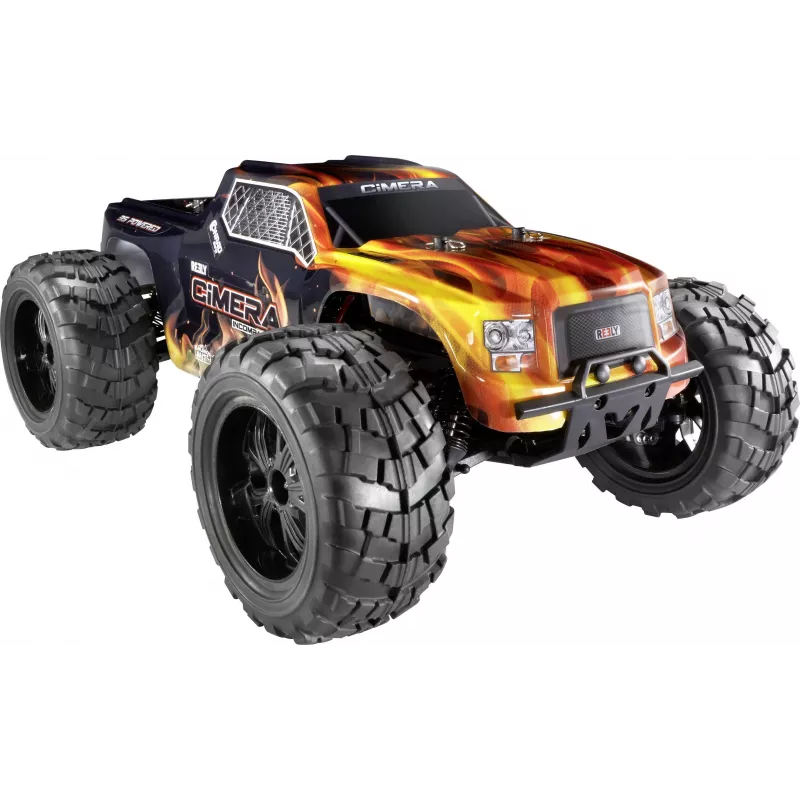 Reely Cimera Black Brushless 1:10 RC Monster Truck 4WD RTR 2,4 GHz com bateria e carregador (RE-6914403)