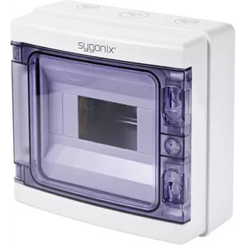 Sygonix SY-5491852 Quadro de distribuição pequeno de superfície, 8 módulos, 1 fila, branco