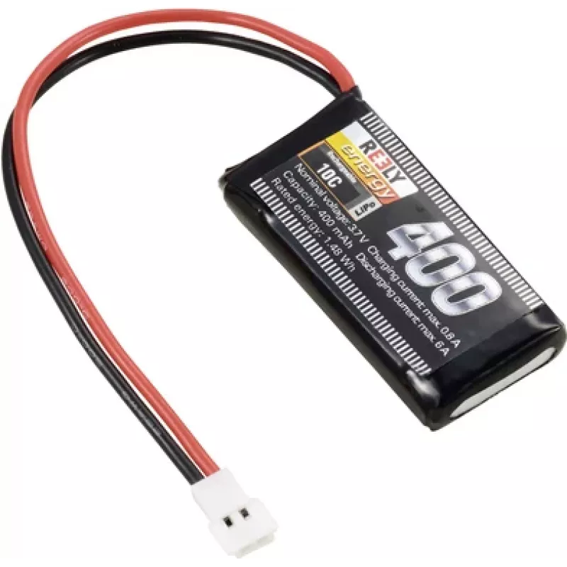 Reely Pack de bateria LiPo 3,7V 400mAh 1S 10C Softcase ficha plana RE-7845951