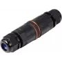 Sygonix SY-6748354 Conector de cabo resistente às intempéries com terminais push-in, 3 polos, IP68, preto