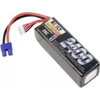 Reely Pack de bateria LiPo 14,8V 2400mAh 4S 20C Softcase EC3 RE-7853466
