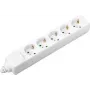 SYGONIX SY-4744418 Régua de tomadas Schuko 3 tomadas, cabo de 1,5 m, branco, sem interruptor