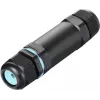 Sygonix SY-5498972 conector de cabo resistente às intempéries com terminais de parafuso, IP68, 3 polos, 32 mm x 118 mm, preto