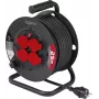 Sygonix SY-10236129 Tambor de cabo preto ficha Schuko 25m 4 tomadas