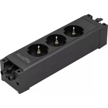 Sygonix SY-6872234 Módulo de tomada tripla sem interruptor preto