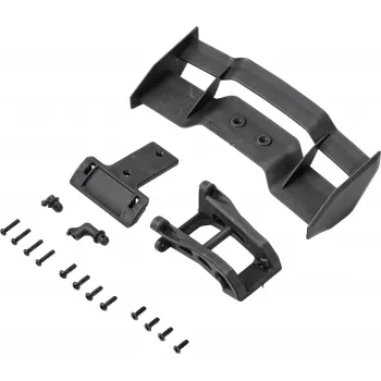 Reely Conjunto de aileron traseiro e suporte 1:10 preto (RE-7133427)