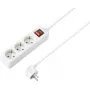 Sygonix SY-4890990 Régua de tomadas com interruptor branco Schuko 3 tomadas 1,5 m