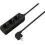 Régua de tomadas SYGONIX SY-4892462 sem interruptor, 6 tomadas Schuko, cabo de 1,5 m, preta