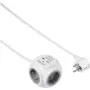 Cubo de tomadas Sygonix SY-5827192 3 tomadas com cabo de 1,4 m, branco/cinzento, 16 A, 3680 W
